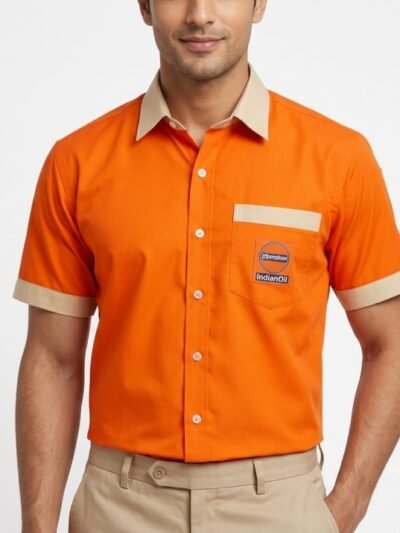 IOCL Petrol Pump Staff Uniform Shirt for Men